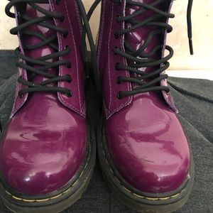 Kids Doc Martins purple color patent